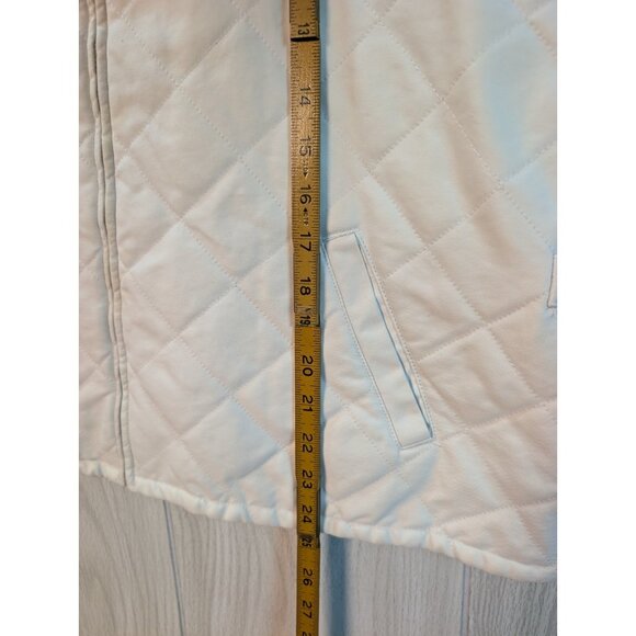 Orvis Quilted Vest Cream Pockets Zip Size XL Full Zip Adjustable Sides - Picture 6 of 6